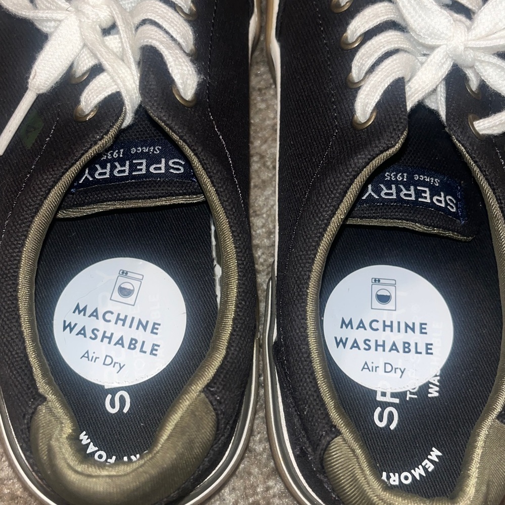 Sperry Navy Sneakers with White Laces - Picture 3 of 5